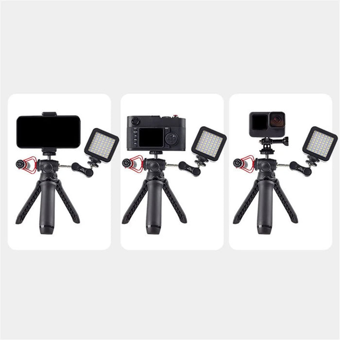 XILETU XSG-2 Portable 1/4 inch Screw Cold Shoe Tripod Camera Phone Fill Light Holder Stand - 6