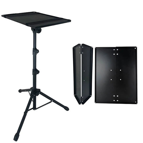 A-502C Foldable Tray Design Height Adjustable Laptop Projector Speaker Holder Tripod Telescopic Metal Floor Stand - 1