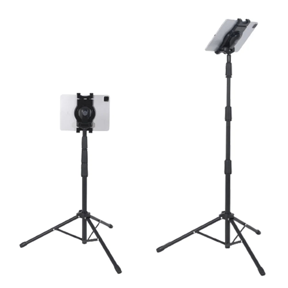 JY306V8 Tablet Tripod Stand Height Adjustable Stand Holder 360-degree Rotating Mount Stand for 7''-10.5'' Tablets and Phones - 1