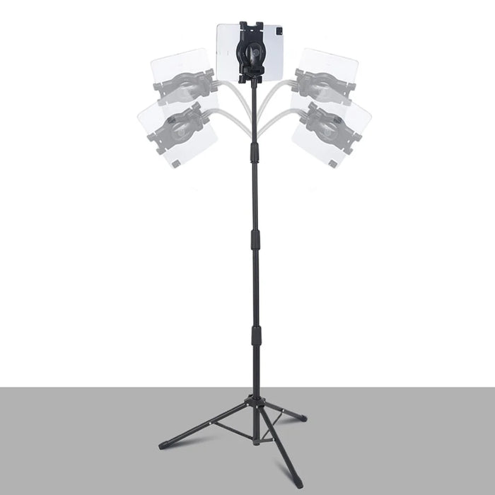 JY306V8 Tablet Tripod Stand Height Adjustable Stand Holder 360-degree Rotating Mount Stand for 7''-10.5'' Tablets and Phones - 4