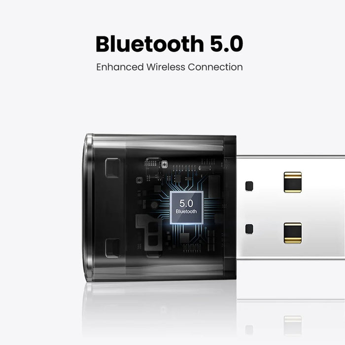 UGREEN Bluetooth-compatible Adapter for PC Mouse Keyboard Printer Speaker USB Bluetooth-compatible 5.0 Receiver Dongle Mini Size Wireless Computer Adapter - 3