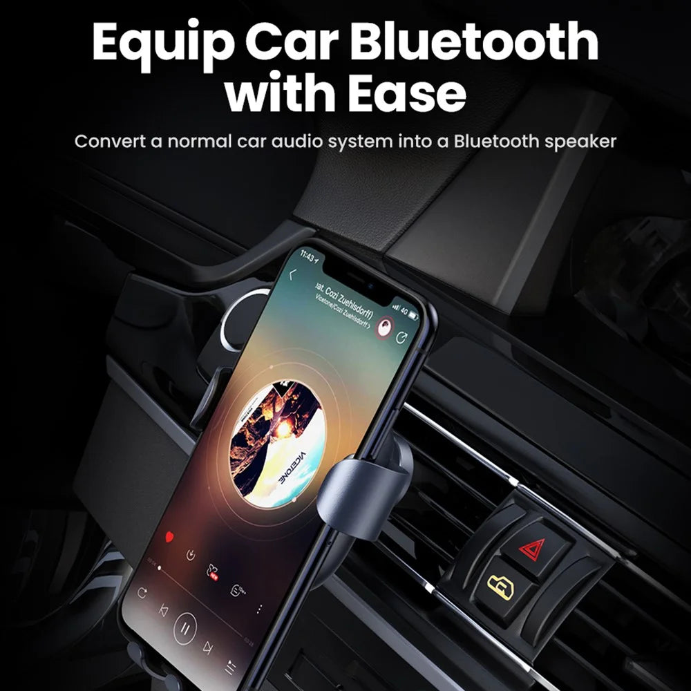 UGREEN Car Bluetooth-compatible 5.0 AUX Adapter Audio Receiver USB to 3.5mm Hands Free Kit Support TF Card - 3