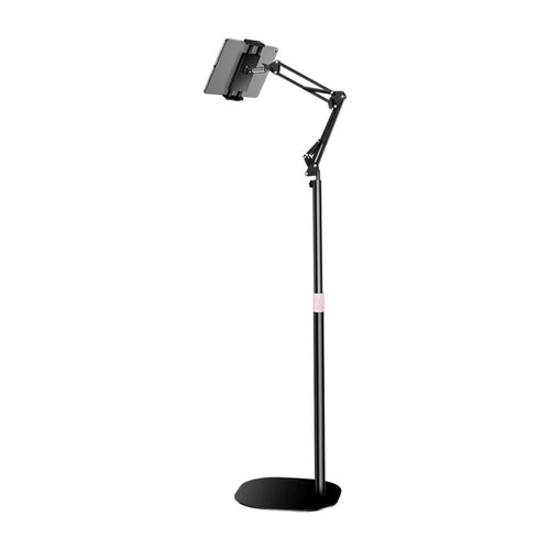 Stretchable Cantilevered Height Adjustable Selfie Live Streaming Stand for 4-11 inches Smartphone - Round Base - 1