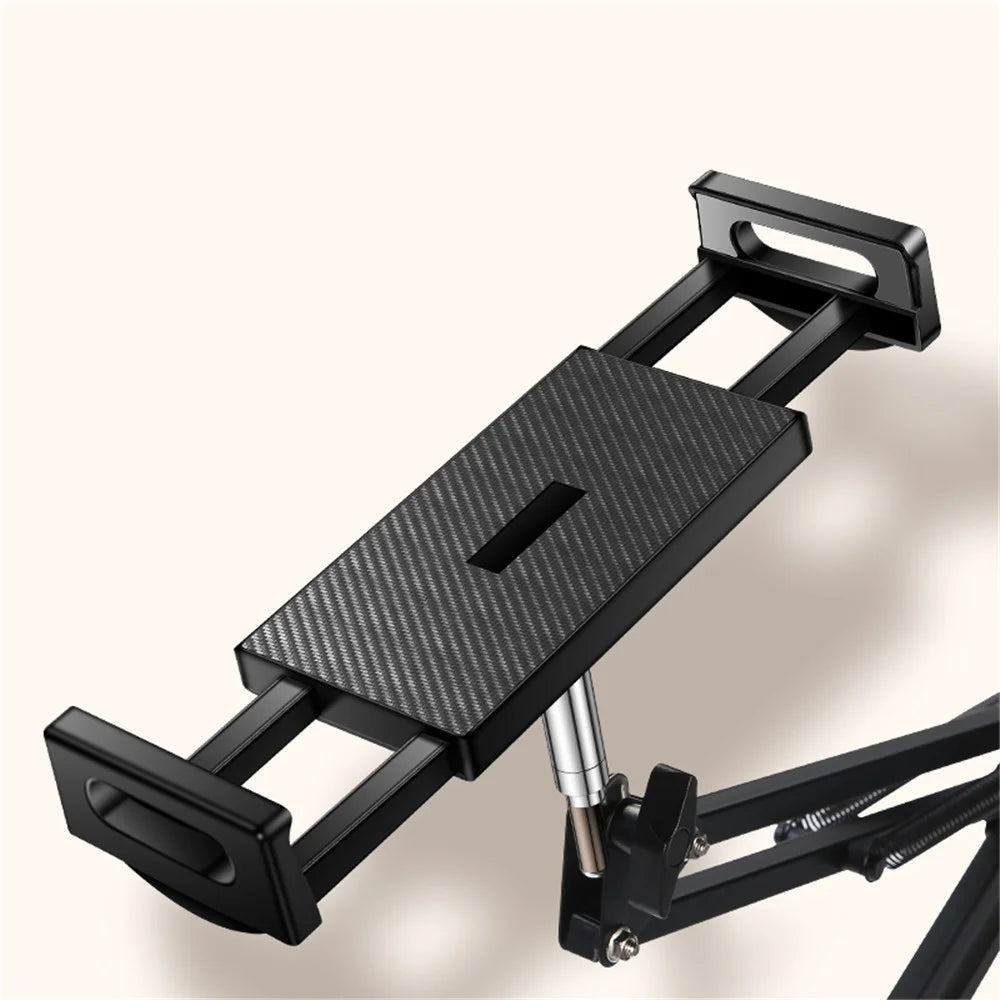 Stretchable Cantilevered Height Adjustable Selfie Live Streaming Stand for 4-11 inches Smartphone - Round Base - 3