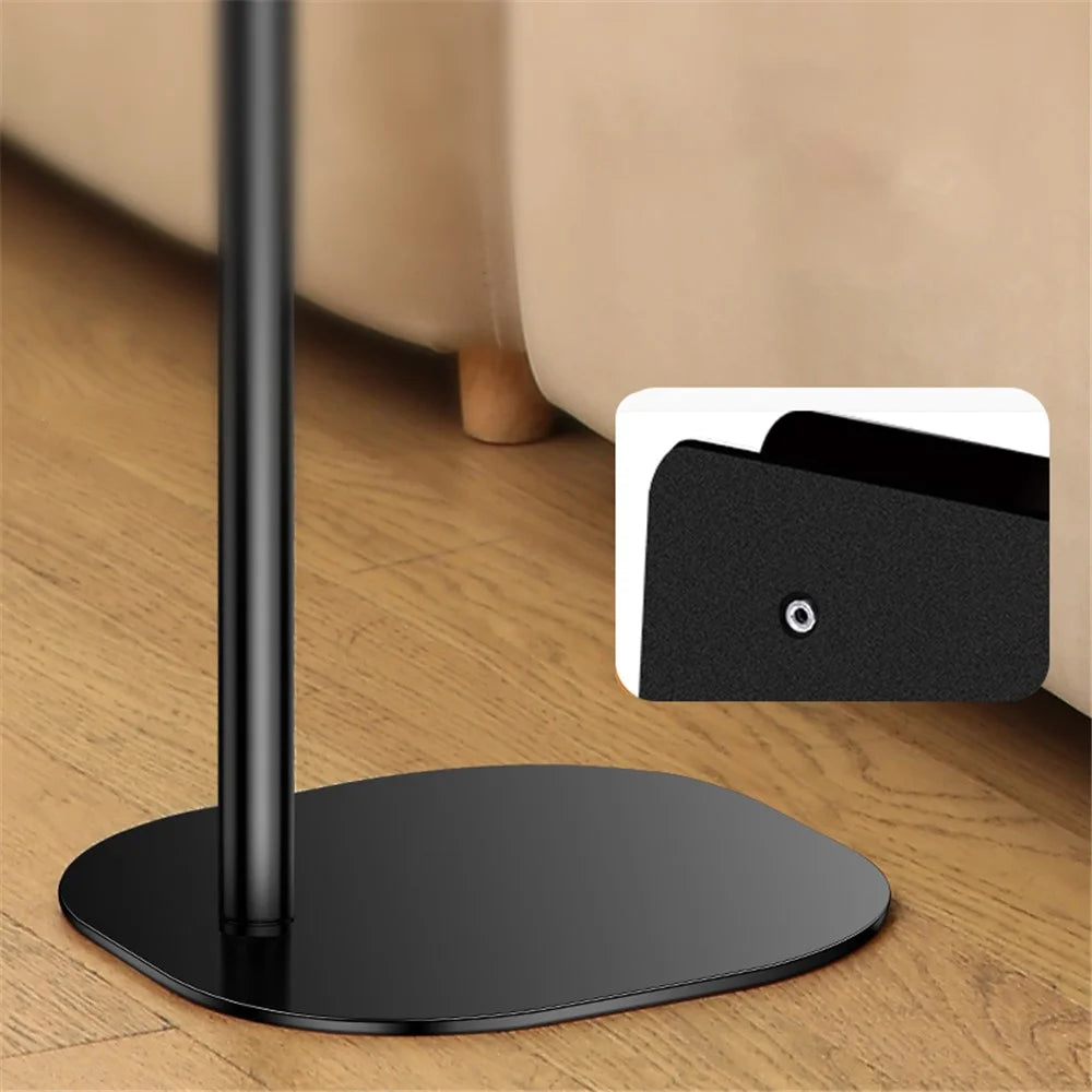 Stretchable Cantilevered Height Adjustable Selfie Live Streaming Stand for 4-11 inches Smartphone - Round Base - 6