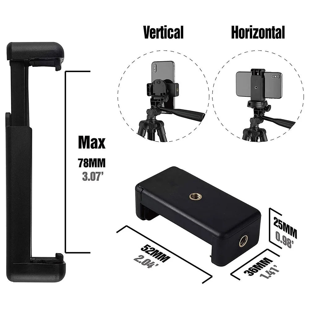 3120 Portable Aluminium Tripod 360-Degreed Horizontal Extendable Bracket Camera Phone Holder Stand with Bluetooth-compatible Remote Control - Black - 4