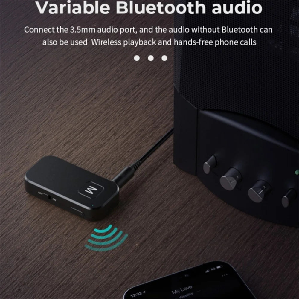 bt-03 2-In-1 Lavalier Bluetooth-compatible 5.1 Transmitter Receiver Low Latency Wireless Adapter Supports Hands-Free Calling - 4