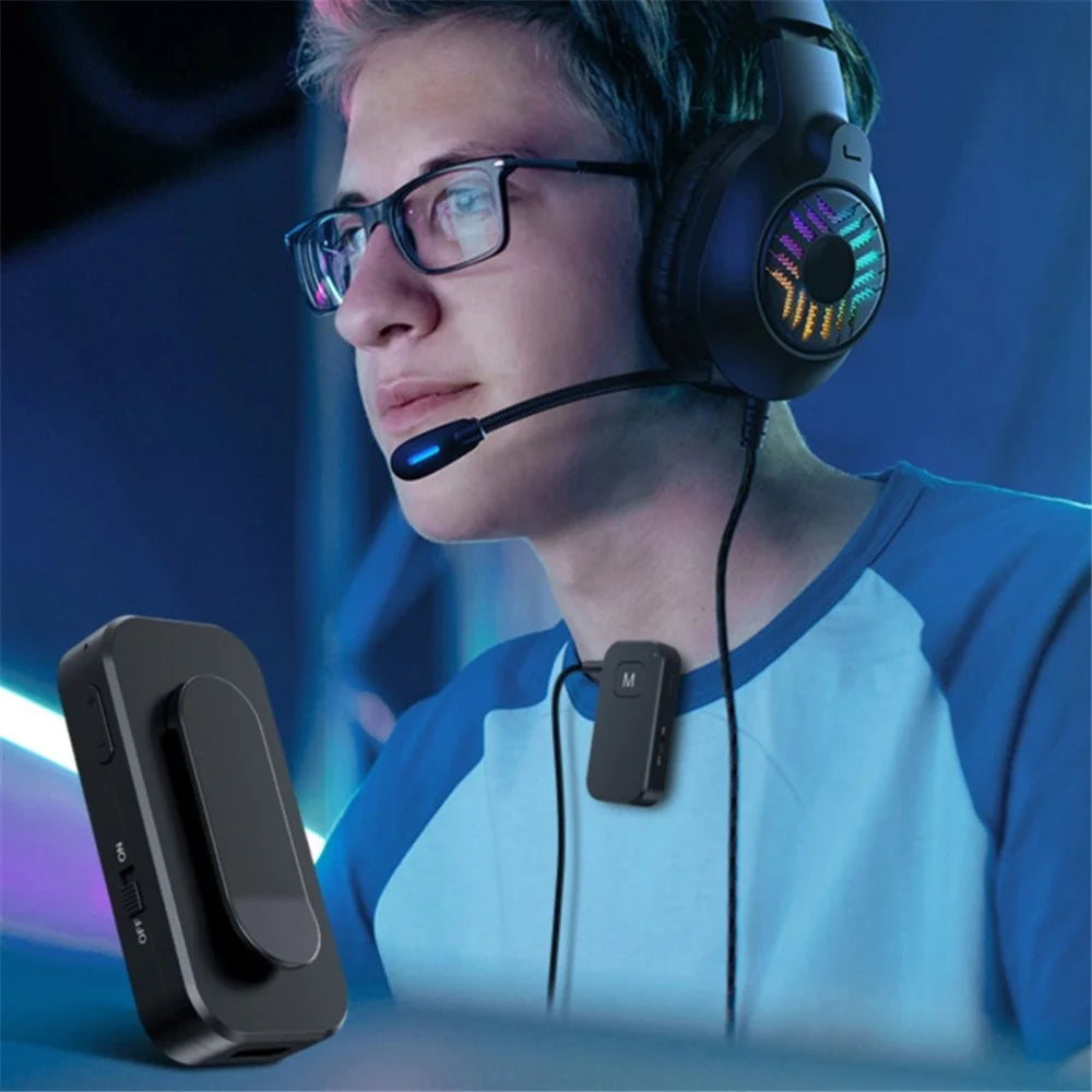 bt-03 2-In-1 Lavalier Bluetooth-compatible 5.1 Transmitter Receiver Low Latency Wireless Adapter Supports Hands-Free Calling - 5