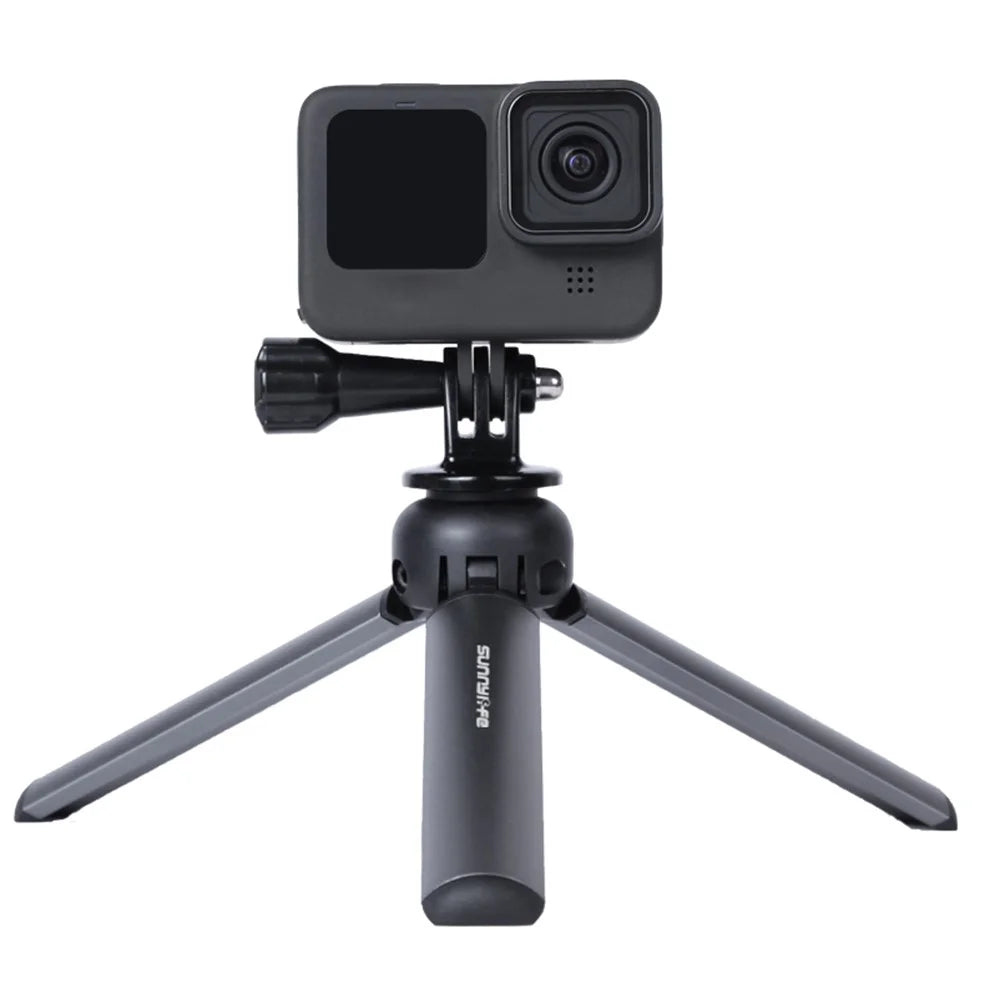 SUNNYLIFE TY-Q9404 Mini Version Tripod 1 / 4 Screw Adapter Desktop Camera Stand for DJI Osmo Mobile 6 / GoPro HERO 11 / Insta360 X3 - Titanium Grey - 2