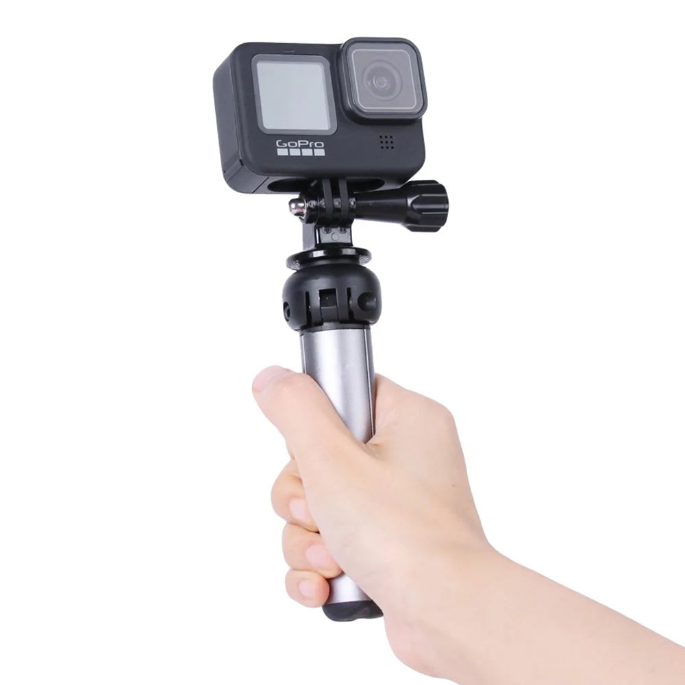 SUNNYLIFE TY-Q9404 Mini Version Tripod 1 / 4 Screw Adapter Desktop Camera Stand for DJI Osmo Mobile 6 / GoPro HERO 11 / Insta360 X3 - Titanium Grey - 6