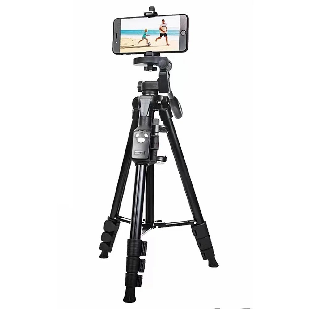 YUNTENG VCT-6108 Portable Cell Phone Tripod Travel Camera Tripod Stand with Carrying Bag and Bluetooth-compatible Remote Controller for Selfie / Live Streaming / Vlogging / Video Recording - 1
