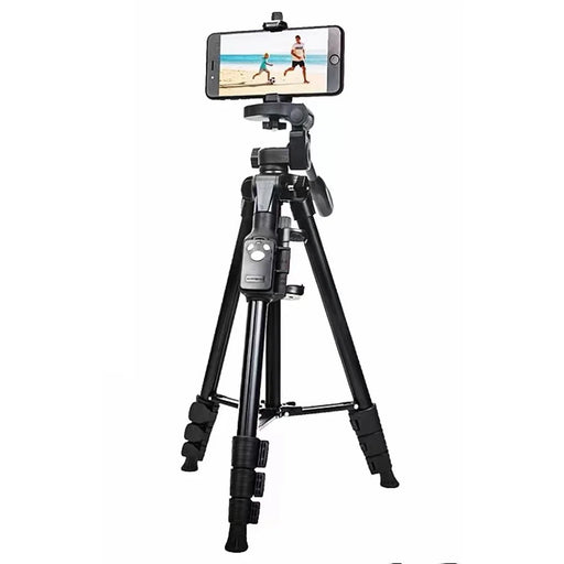 YUNTENG VCT-6108 Portable Cell Phone Tripod Travel Camera Tripod Stand with Carrying Bag and Bluetooth-compatible Remote Controller for Selfie / Live Streaming / Vlogging / Video Recording - 1