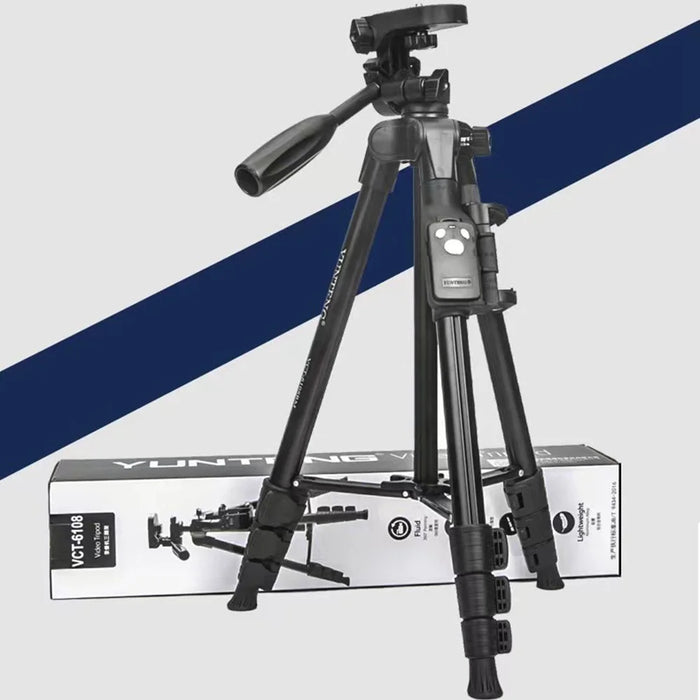 YUNTENG VCT-6108 Portable Cell Phone Tripod Travel Camera Tripod Stand with Carrying Bag and Bluetooth-compatible Remote Controller for Selfie / Live Streaming / Vlogging / Video Recording - 6