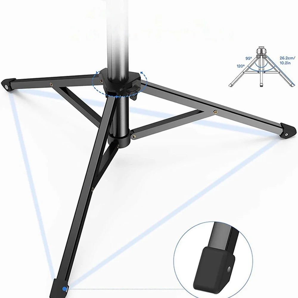 1.6m Portable Aluminum Alloy Tripod Camera Phone Holder Stand Photography Tripod with Phone Clip and Bluetooth-compatible Shutter - 6