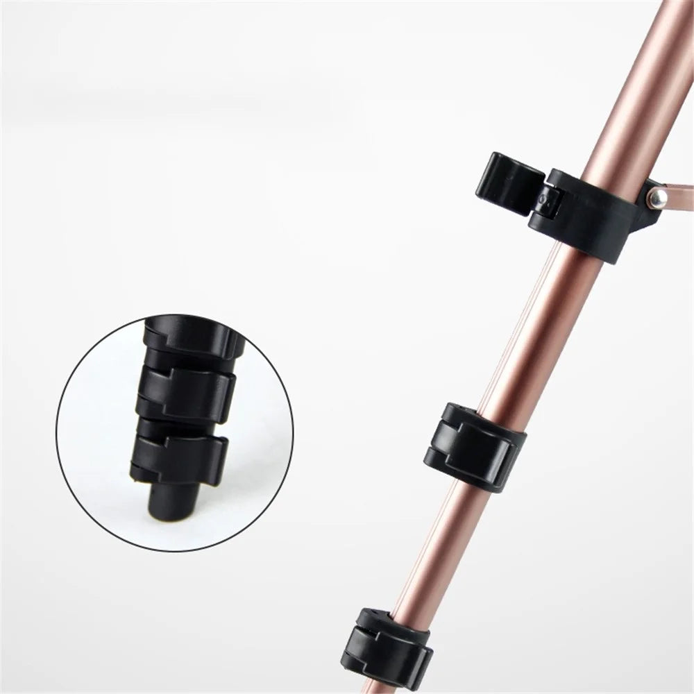 110cm Portable Telescopic Aluminum Alloy Tripod Camera Phone Live Streaming Stand Photography Tripod - Champagne Gold - 3