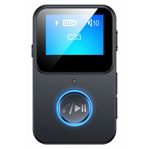 C33 Bluetooth-compatible Adapter Wireless Portable Audio Receiver LCD Screen Audio Adapter Support TF Card Playback - 2
