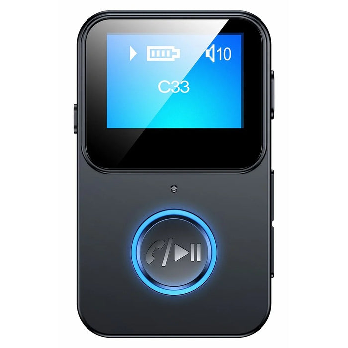 C33 Bluetooth-compatible Adapter Wireless Portable Audio Receiver LCD Screen Audio Adapter Support TF Card Playback - 2