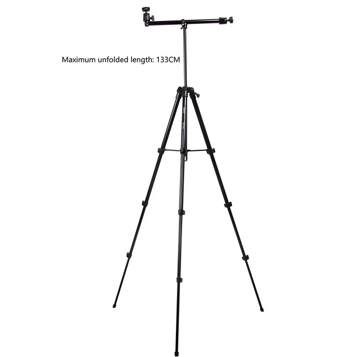 JMARY KP-2207 Tripod Stand 4 Sections Adjustable Tripod Mount Floor Stand with Camera Phone Holder for SLR Camera, Smartphone - 3