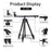 JMARY KP-2207 Tripod Stand 4 Sections Adjustable Tripod Mount Floor Stand with Camera Phone Holder for SLR Camera, Smartphone - 6