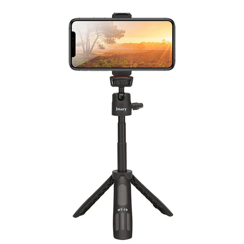 JMARY MT19 Portable Mini Extendable Selfie Stick Camera Mobile Phone Holder Live Streaming Tripod Desktop Stand - 1