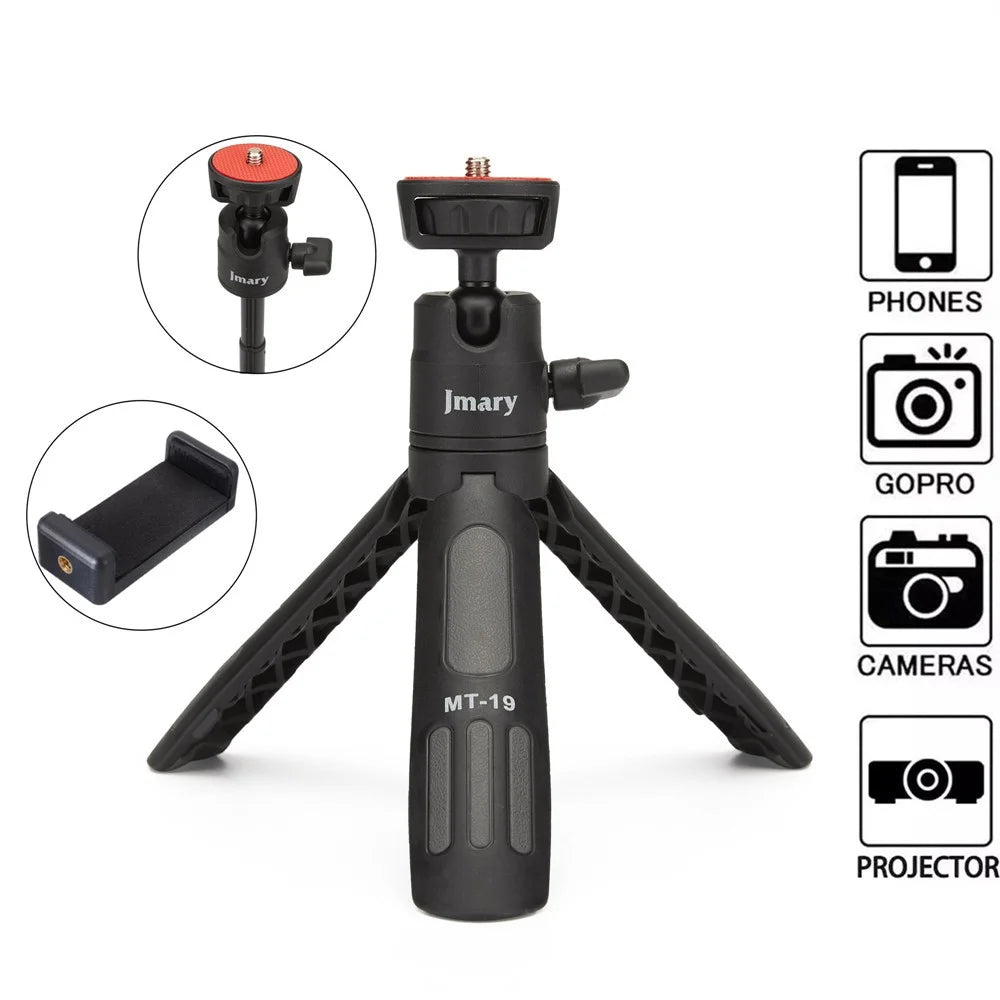 JMARY MT19 Portable Mini Extendable Selfie Stick Camera Mobile Phone Holder Live Streaming Tripod Desktop Stand - 2