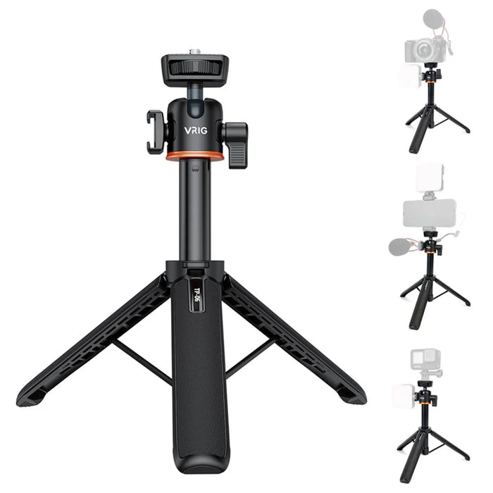 VRIG TP-06 Detachable Tripod Holder Mobile Phone SLR Camera Stand for Outdoor Live Streaming Portable Tripod Stand Support 360-Degree Rotating - 1
