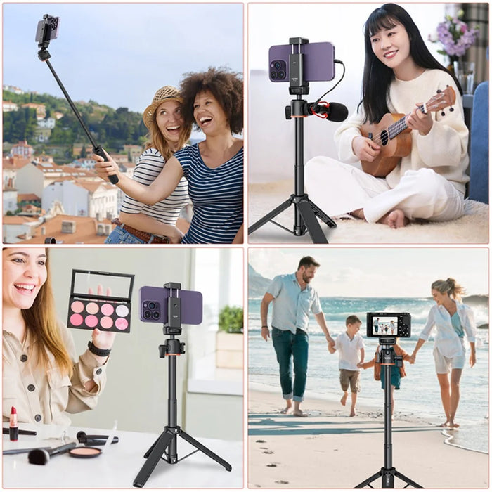 VRIG TP-06 Detachable Tripod Holder Mobile Phone SLR Camera Stand for Outdoor Live Streaming Portable Tripod Stand Support 360-Degree Rotating - 7