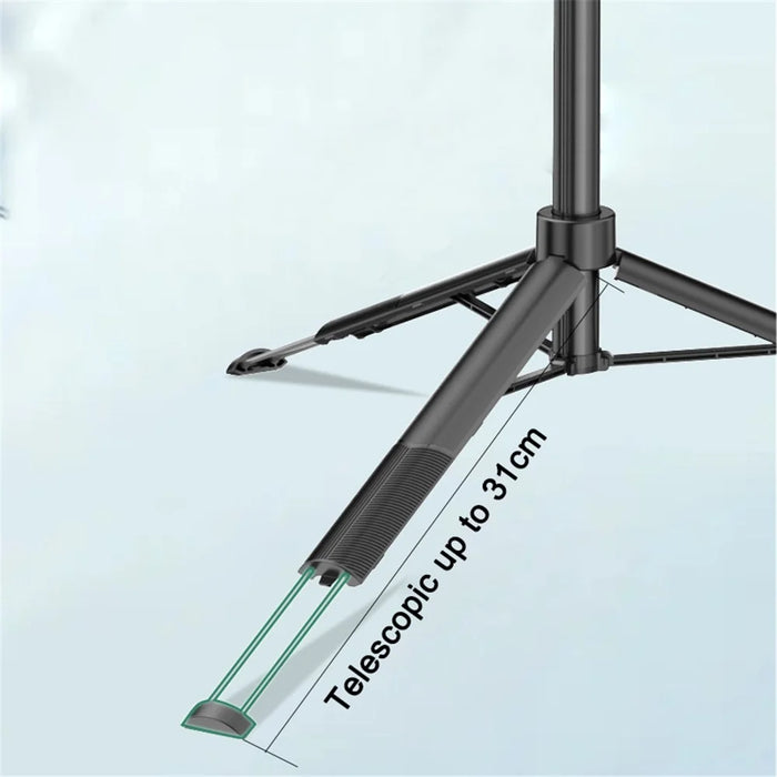 A66 1.6m Extendable Tripod Stand Portable Phone Stand Stable Selfie Stick Tripod with Fill Light and Wireless Remote for iPhone and Android - 5