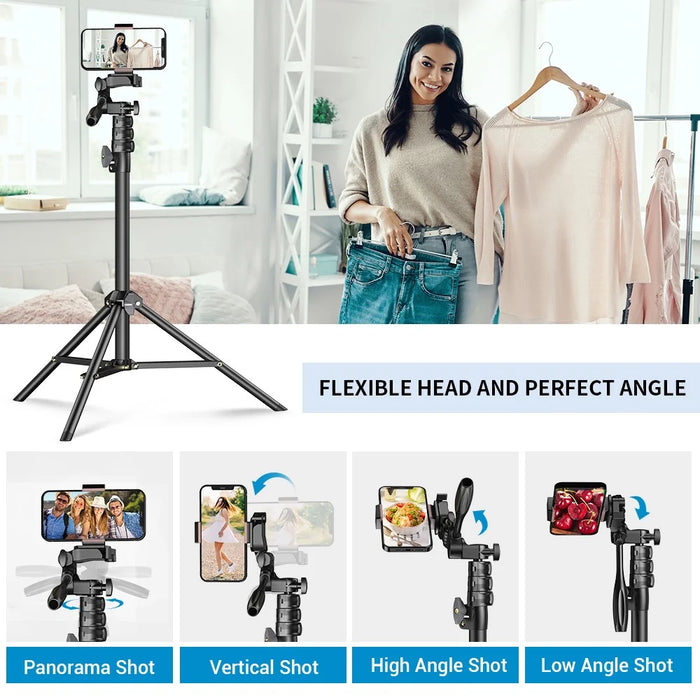 APEXEL JJ070 Bluetooth-compatible Selfie Stick Tripod Extendable Portable Selfie Stick Phone Stand Holder - 6