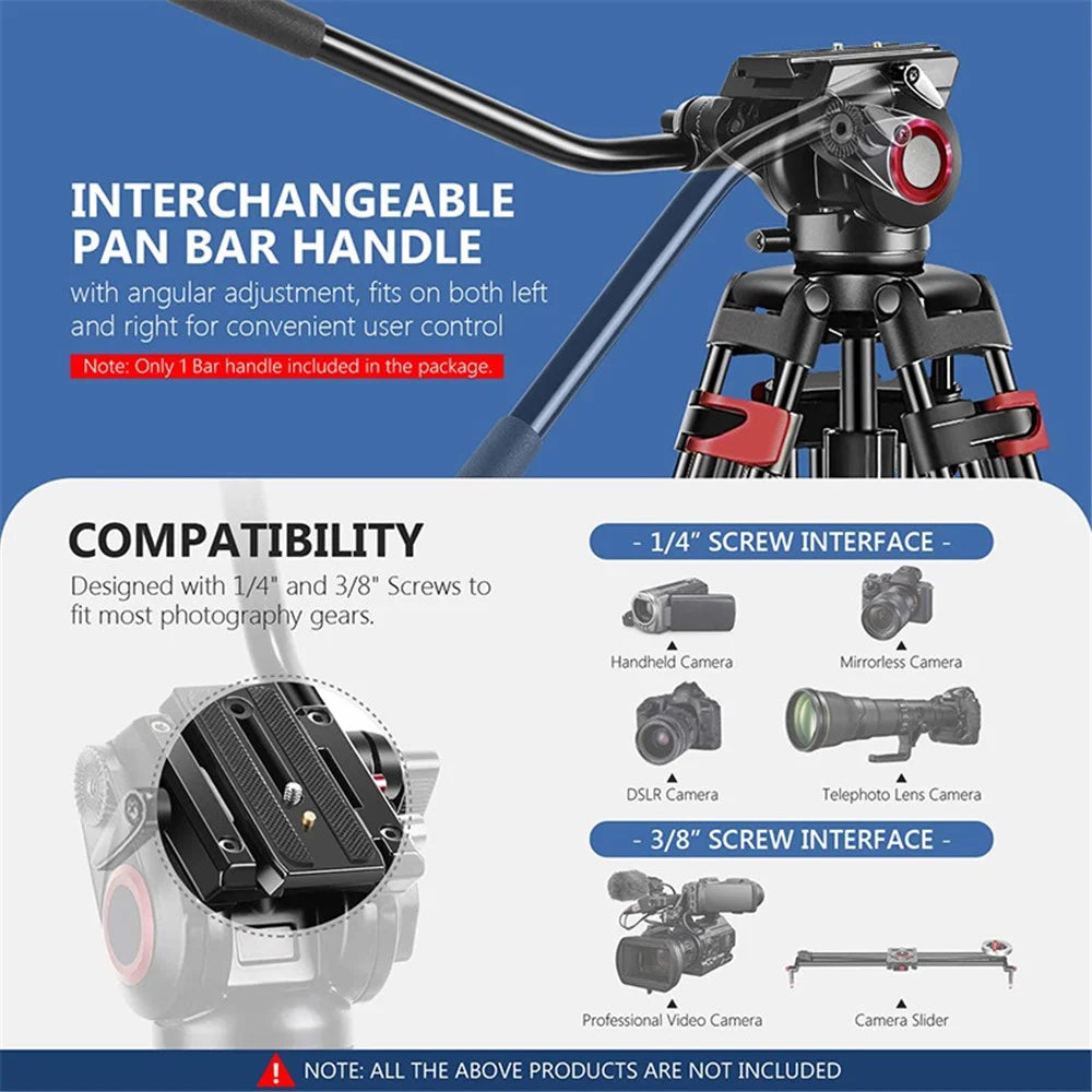 NEEWER NW3500 For Canon / Nikon / Sony Camera Gimbal Quick Release Plate Aluminum Alloy Tripod Stand - 5