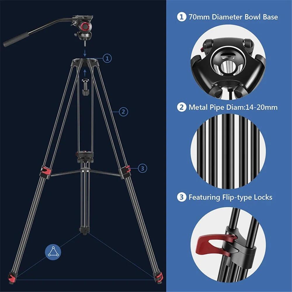 NEEWER NW3500 For Canon / Nikon / Sony Camera Gimbal Quick Release Plate Aluminum Alloy Tripod Stand - 7