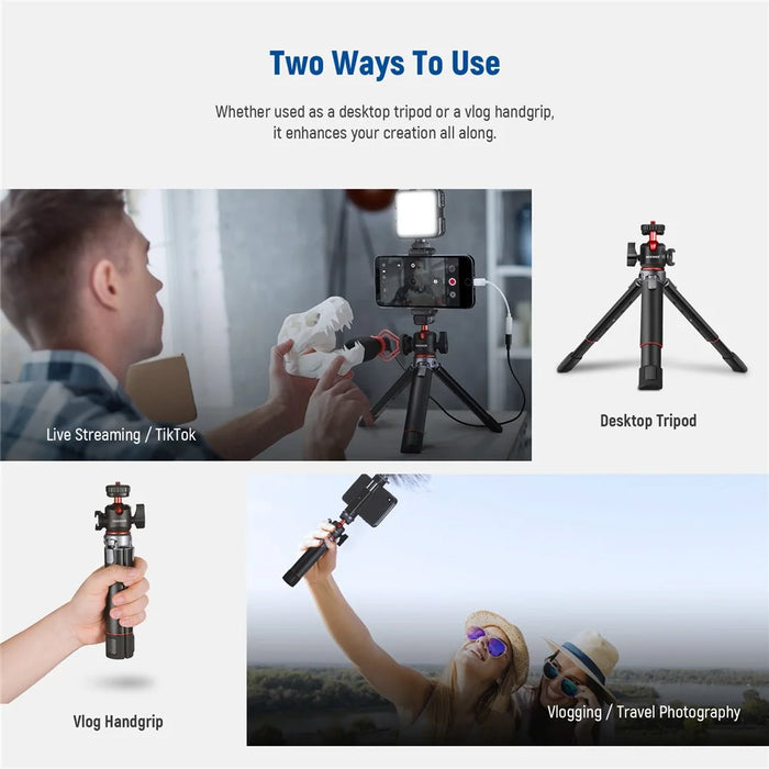 NEEWER NW-991 Camera Tripod Foldable Aluminum Alloy Handheld Stick for Live Streaming Vlogging - 3