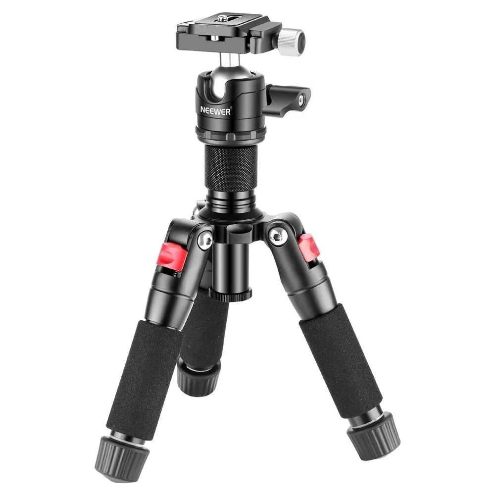 NEEWER M521 Portable Tripod Travel Stand Aluminum Alloy Tabletop Mini Tripod with 360 Degree Ball Head - 1