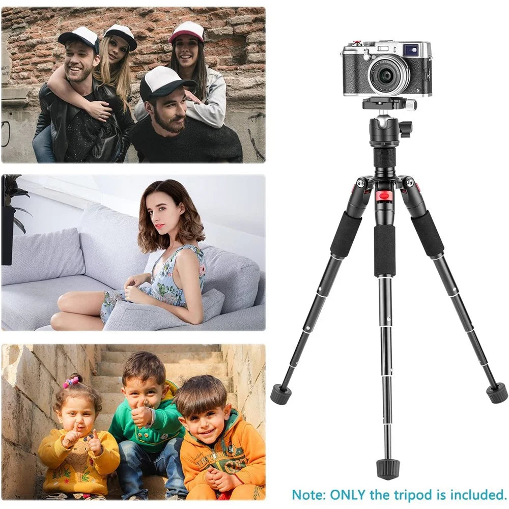 NEEWER M521 Portable Tripod Travel Stand Aluminum Alloy Tabletop Mini Tripod with 360 Degree Ball Head - 2