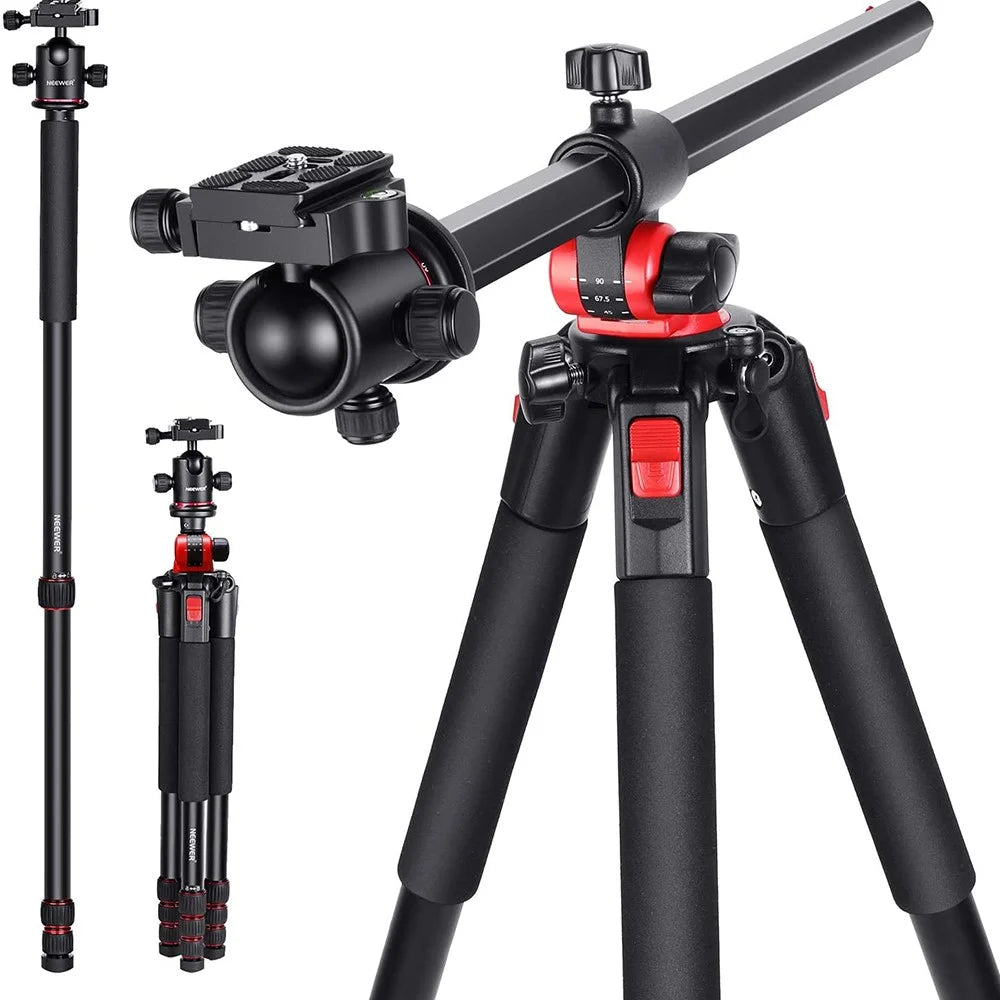 NEEWER N284 184cm Camera Tripod Monopod with Center Column and Ball Head, Max Load: 33lb - 1