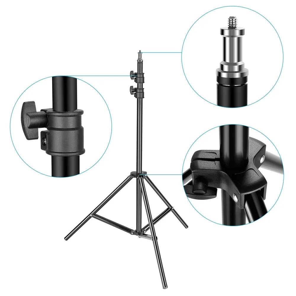 NEEWER NW-346 Foldable 2m Photography Light Stand Portable Tripod Stand Holder for Speedlight, Softbox, Umbrella - 4