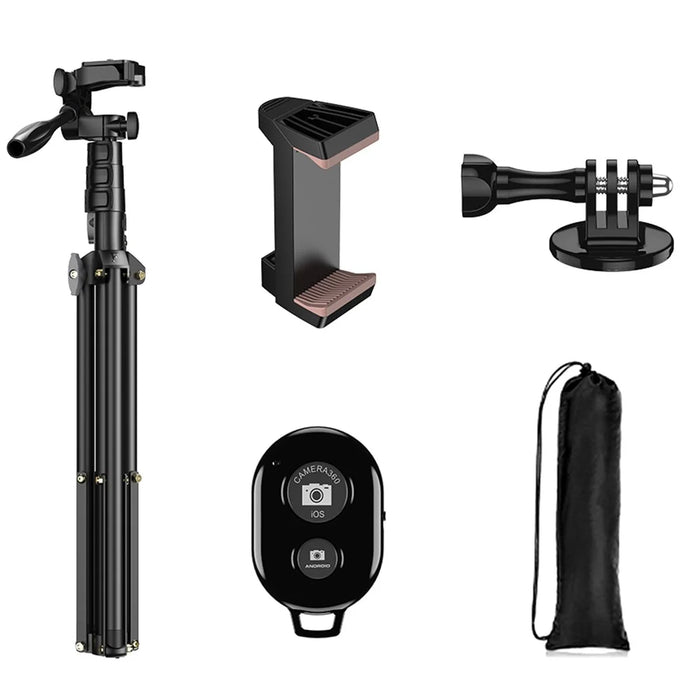 APEXEL APL-JJ070 20"-70" Height Adjustment Tripod Cell Phone Selfie Stick for Video Recording Live Streaming - 1