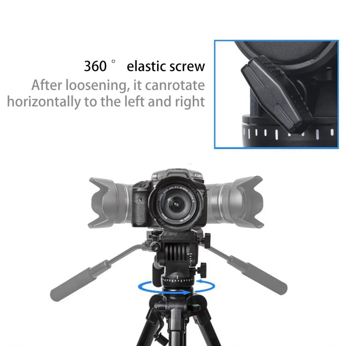 YUNTENG VCT-3000 Camera Tripod 300cm Height Aluminum Alloy Tripod Stand with Phone Clip for Travel / YouTube Video / Photography - 4