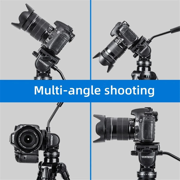 YUNTENG VCT-3000 Camera Tripod 300cm Height Aluminum Alloy Tripod Stand with Phone Clip for Travel / YouTube Video / Photography - 7