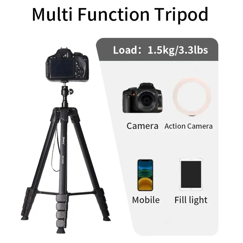 JMARY KP2208 1.7m Fill Light Camera Tripod Holder for Live Streaming, Photography Metal Cell Phone Floor Stand - 5