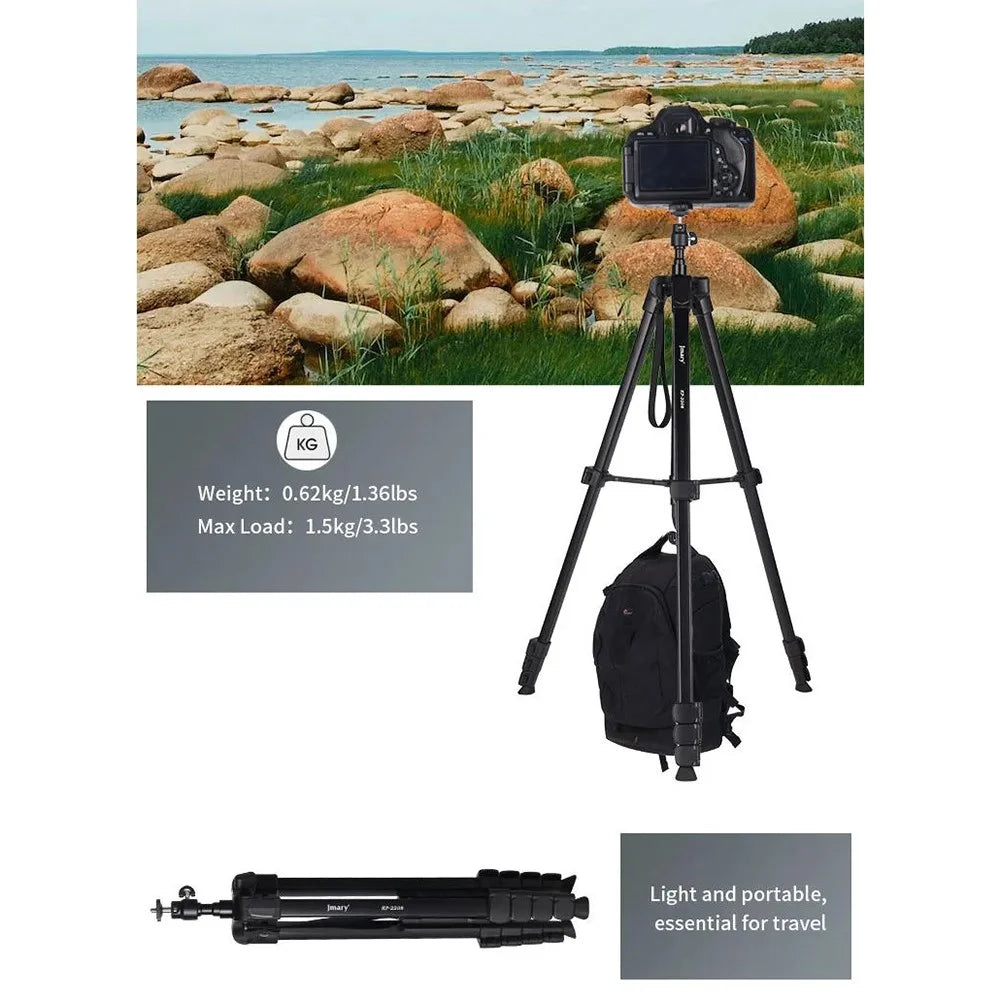 JMARY KP2208 1.7m Fill Light Camera Tripod Holder for Live Streaming, Photography Metal Cell Phone Floor Stand - 7