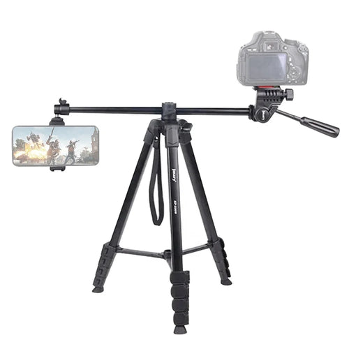 JMARY KP2209 Outdoor Tripod Stand with Horizontal Extension Rod Cell Phone Camera Folding Tripod - 1
