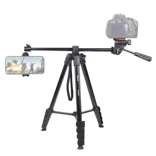 JMARY KP2209 Outdoor Tripod Stand with Horizontal Extension Rod Cell Phone Camera Folding Tripod - 1