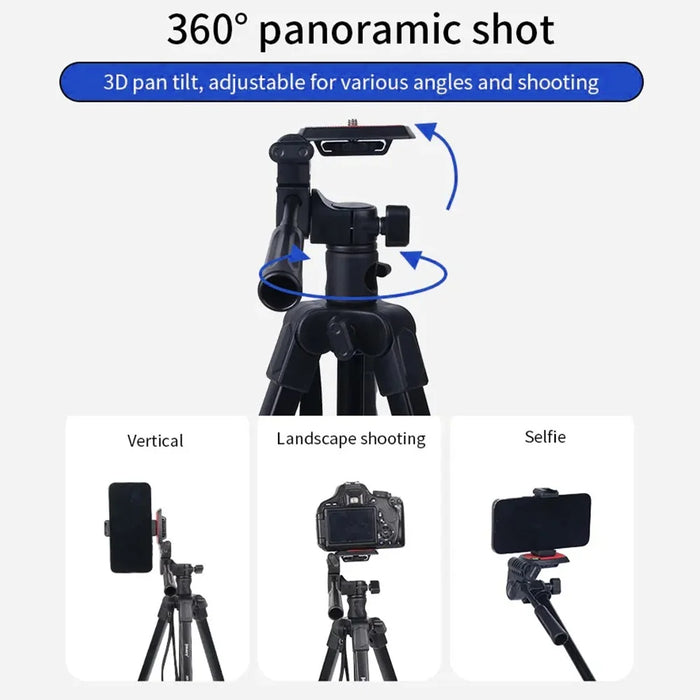 JMARY KP2209 Outdoor Tripod Stand with Horizontal Extension Rod Cell Phone Camera Folding Tripod - 4