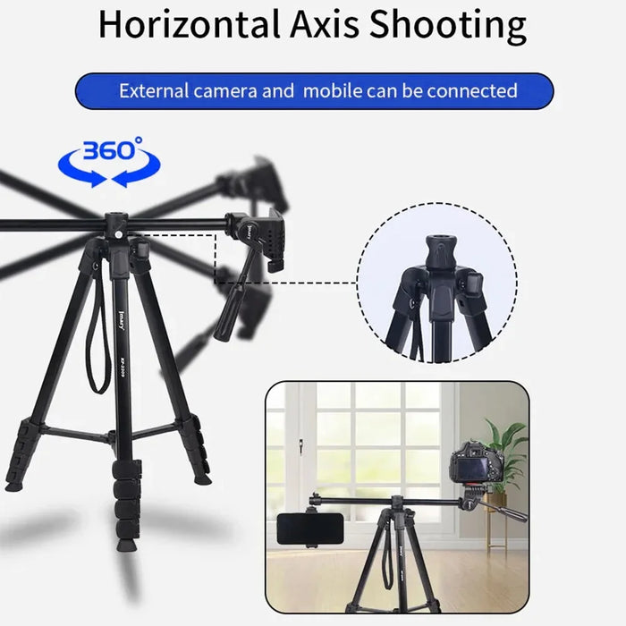 JMARY KP2209 Outdoor Tripod Stand with Horizontal Extension Rod Cell Phone Camera Folding Tripod - 6