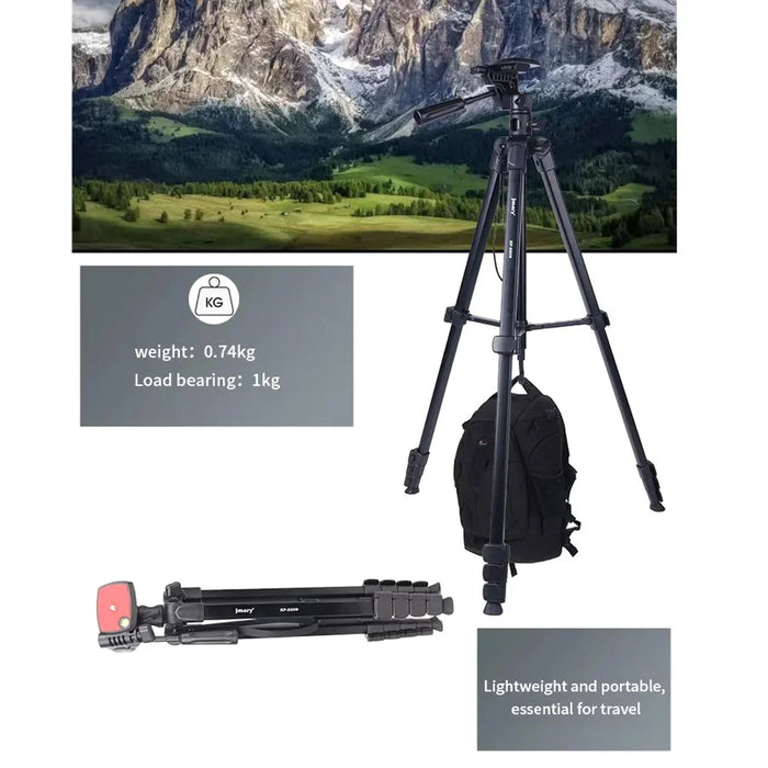 JMARY KP2209 Outdoor Tripod Stand with Horizontal Extension Rod Cell Phone Camera Folding Tripod - 7