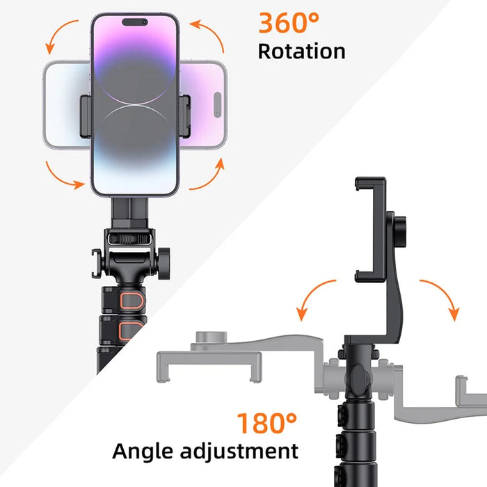 VRIG 1.6m 2-in-1 Live Broadcast Selfie Stick Telescopic Tripod Bracket with Bluetooth-compatible Remote - 3