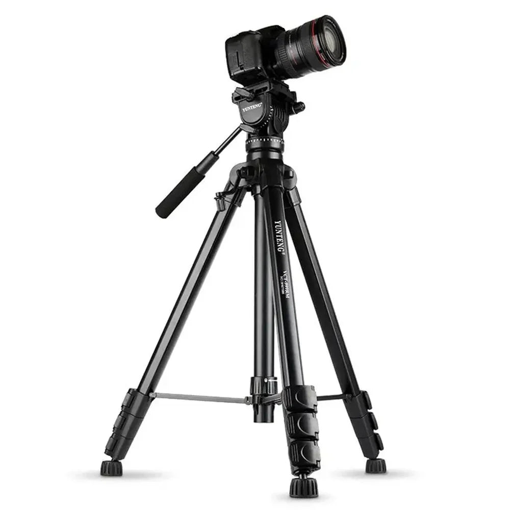 YUNTENG VCT-999RM Portable Aluminum Alloy Tripod with Quick Release Plate for Canon Nikon DSLR Camera - 2