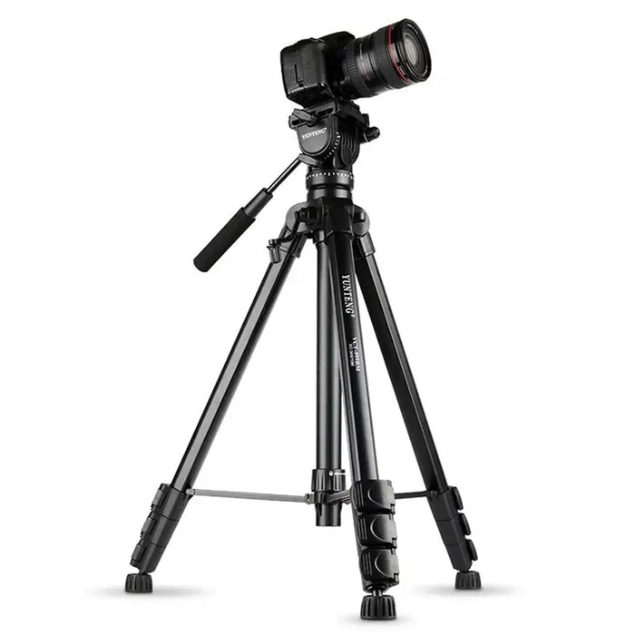 YUNTENG VCT-999RM Portable Aluminum Alloy Tripod with Quick Release Plate for Canon Nikon DSLR Camera - 2