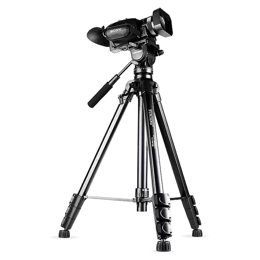 YUNTENG VCT-999RM Portable Aluminum Alloy Tripod with Quick Release Plate for Canon Nikon DSLR Camera - 3
